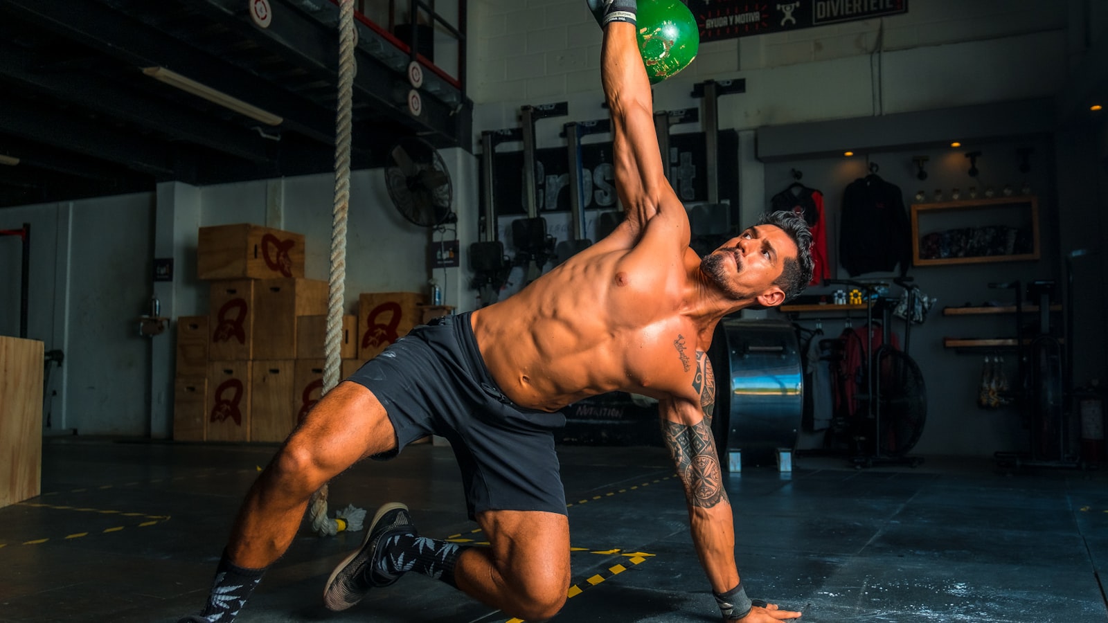 Athlete recovering after training